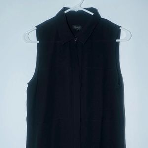 Theory Sleeveless Black Button Down - Size M